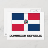 ドミニカ共和国国旗 ポストカード (正面/裏面)