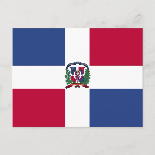 ドミニカ共和国国旗 ポストカード (正面)