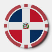 ドミニカ共和国国旗 ポーカーチップ (正面)