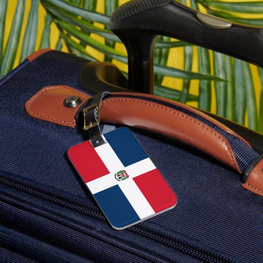 ドミニカ共和国国旗 ラゲッジタグ (正面インサイチュ1)