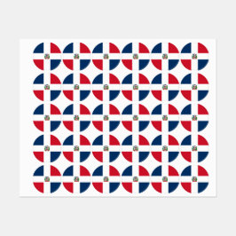 ドミニカ共和国国旗 ラベル