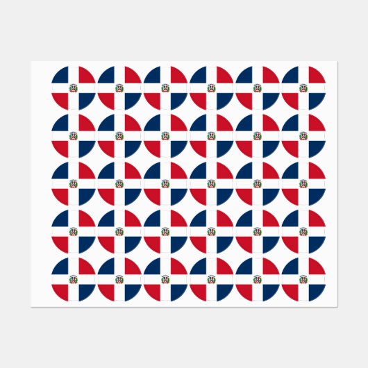 ドミニカ共和国国旗 ラベル (シート)