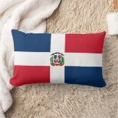 ドミニカ共和国国旗 ランバークッション (ブランケット)