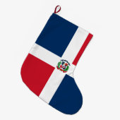 ドミニカ共和国国旗 ラージクリスマスストッキング (正面 (吊り時))