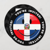 ドミニカ共和国国旗 招待状 (正面/裏面)