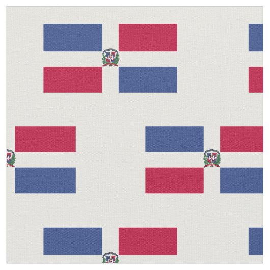 ドミニカ共和国国旗 |白い背景 ファブリック (クローズアップ)