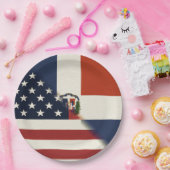 ドミニカ共和国国旗 |米国D.R. ペーパープレート (パーティー)