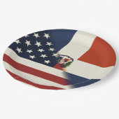 ドミニカ共和国国旗 |米国D.R. ペーパープレート (アングル)