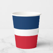 ドミニカ共和国国旗 紙コップ (正面)