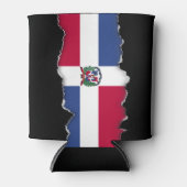 ドミニカ共和国国旗 缶クーラー (正面)