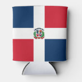 ドミニカ共和国国旗 缶クーラー (正面)