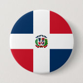 ドミニカ共和国国旗 缶バッジ (正面)