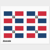 ドミニカ共和国国旗 長方形シール (シート)