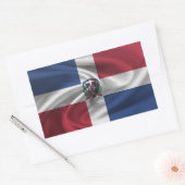 ドミニカ共和国国旗 長方形シール (封筒)