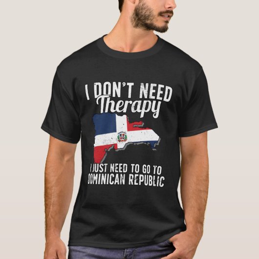 ドミニカ共和国国旗Iドミニカ Tシャツ (正面)