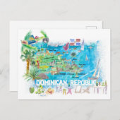 ドミニカ共和国地図帳 ポストカード (正面/裏面)