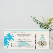 ドミニカ共和国搭乗券パームツリーズ 招待状 (スタンド正面)