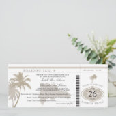 ドミニカ共和国搭乗券パームツリーズ 招待状 (スタンド正面)