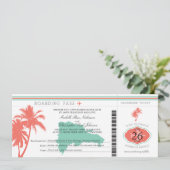 ドミニカ共和国搭乗券パームツリーズ 招待状 (スタンド正面)