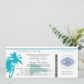 ドミニカ共和国搭乗券パームツリー 招待状 (スタンド正面)