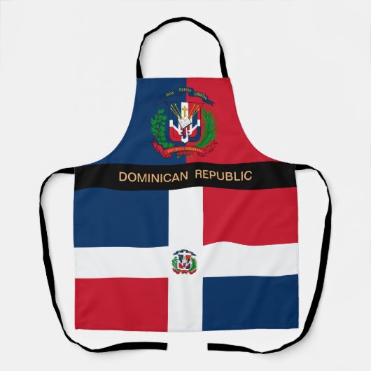 ドミニカ共和国料理フラッグシェフキッチン エプロン (正面)