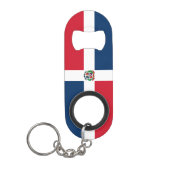 ドミニカ共和国旗 キーホルダー栓抜き (正面)