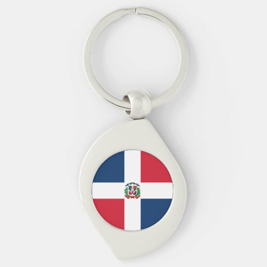 ドミニカ共和国旗 キーホルダー (正面)