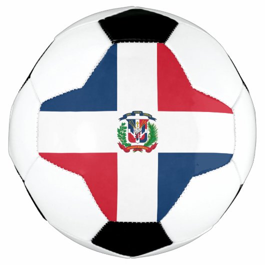 ドミニカ共和国旗 サッカーボール (正面)