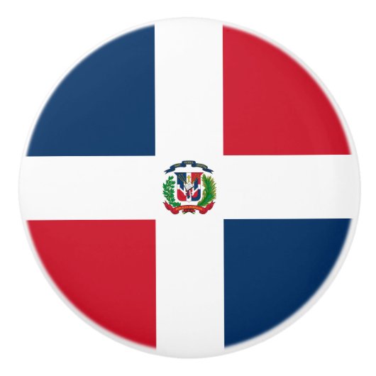 ドミニカ共和国旗 セラミックノブ (正面)