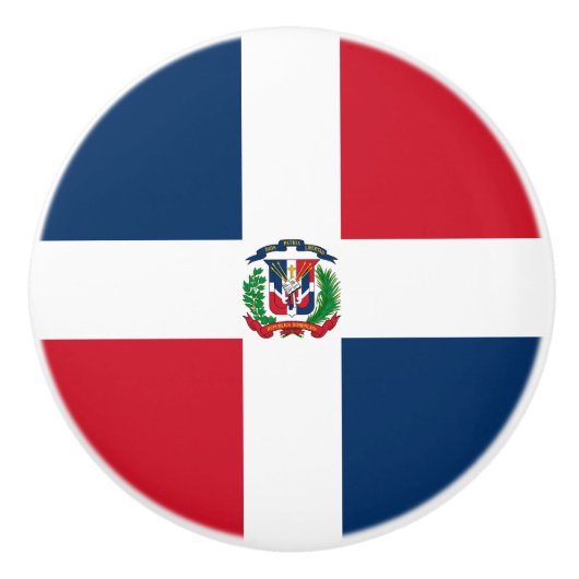 ドミニカ共和国旗 セラミックノブ (正面)
