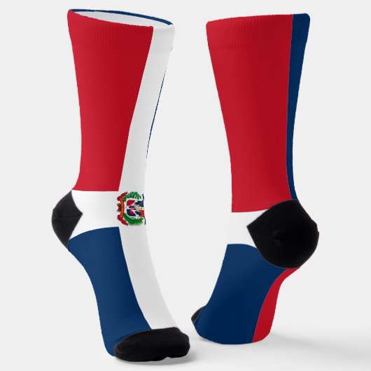 ドミニカ共和国旗 ソックス (傾斜あり)
