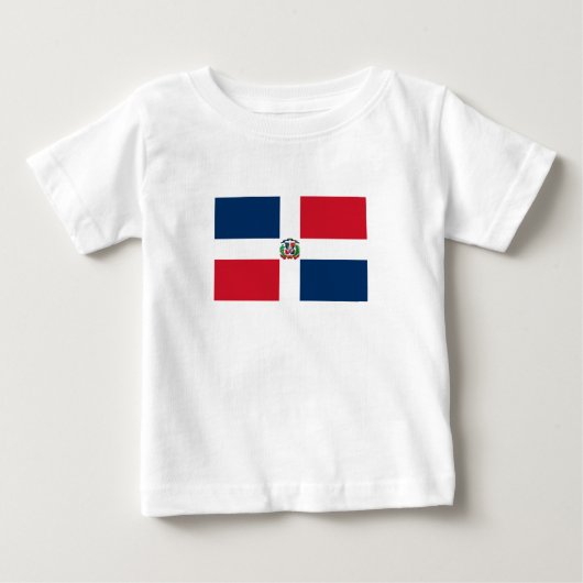 ドミニカ共和国旗 ベビーTシャツ (正面)