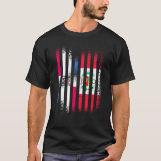 ドミニカ共和国旗 ペルー産 国旗 S Tシャツ