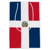 ドミニカ共和国旗 ミディアムペーパーバッグ (正面)