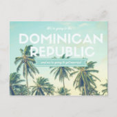 ドミニカ共和国熱帯結婚式の日程を保存 案内ポストカード (正面)