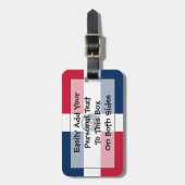 ドミニカ共和国簡単ID個人 ラゲッジタグ (正面縦)