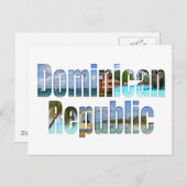 ドミニカ共和国観光客の文字の観光 ポストカード (正面/裏面)