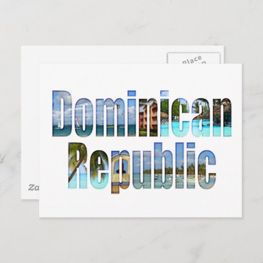 ドミニカ共和国観光客の文字の観光 ポストカード (正面/裏面)