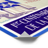 ドミニカ共和国100周年のヴィンテージのポスター ポスター (角)