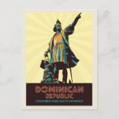 ドミニカ共和国,コロンバスのカリブの像, Pos ポストカード (正面)