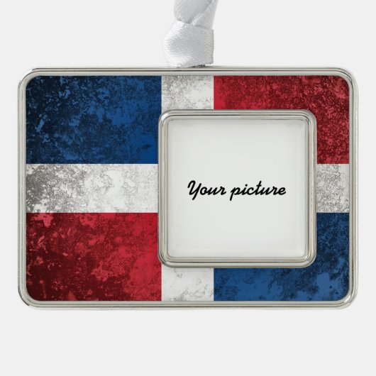 ドミニカ共和国 シルバープレートフレームオーナメント (正面)