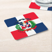 ドミニカ共和国 スクエアペーパーコースター (アングル)