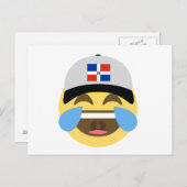 ドミニカ共和国 ハット 笑顔の絵文字 ポストカード (正面/裏面)