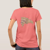 ドミニカ共和国 フラグ+地図 Tシャツ (裏面)