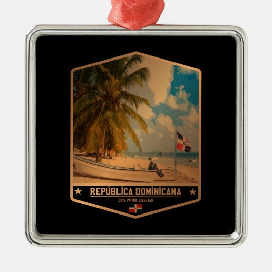 ドミニカ共和国 メタルオーナメント (正面)