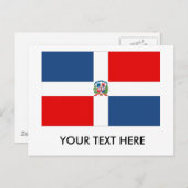 ドミニカ共和国 旗 ポストカード (正面/裏面)