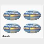 ドミニカ共和国 楕円形シール (シート)