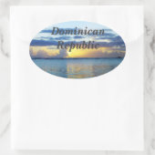 ドミニカ共和国 楕円形シール (バッグ)