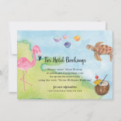 ドミニカ共和国 水彩画地図 Save the Date セーブザデート (裏面)