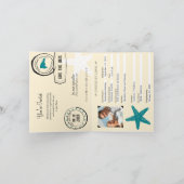 ドミニカ共和国 結婚式招待状パスポートスタイル 招待状 (内部)